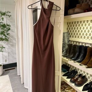 ZARA Elegant Brown Halter Dress